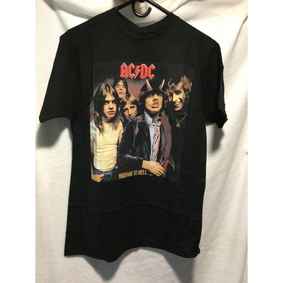 AC/DC Highway to Hell Band Tee Rock Music Graphic Print T Shirt size M - Picture 1 of 4
